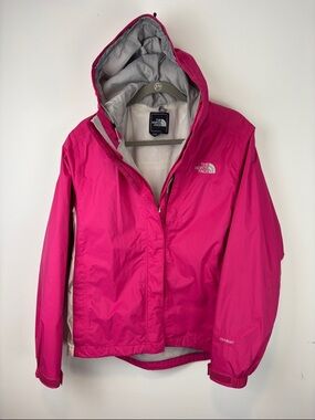 The North Face Pink HyVent Rain Jacket Women’s Medium Hooded Waterproof Shell